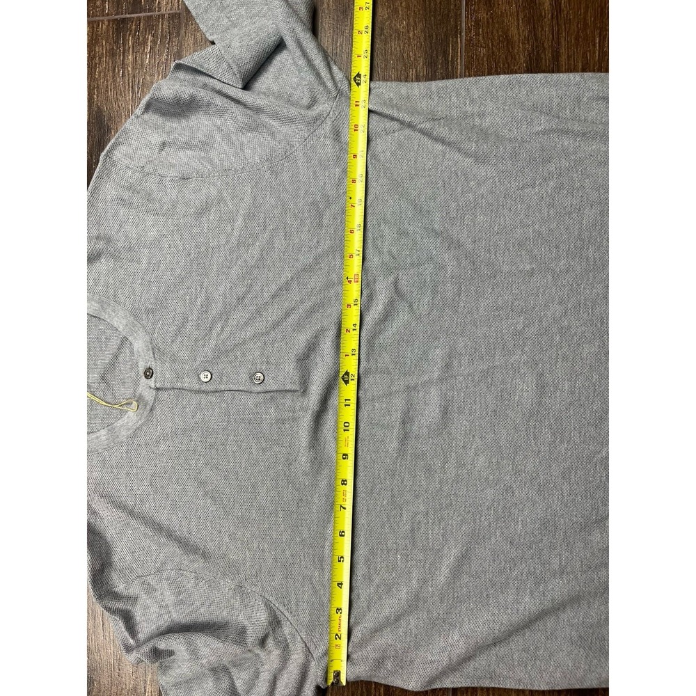 Brooks Brothers Sweater Men's XXL Gray Pullover Silk Cotton Italian Yarn NEW - Picture 8 of 12